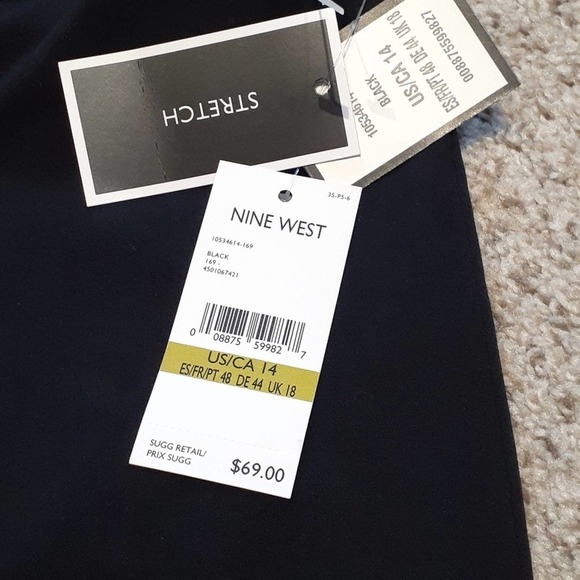 NINE WEST sz 14 THE SKINNY pants $69, NWT - Picture 2 of 5